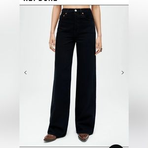 RE/DONE | 70S ULTRA HIGH RISE WIDE LEG | size 30 | NWT